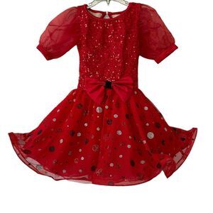 Weissman Showtime A Bluebird On Your Windowsill Dance Costume SC Red Polka Dot
